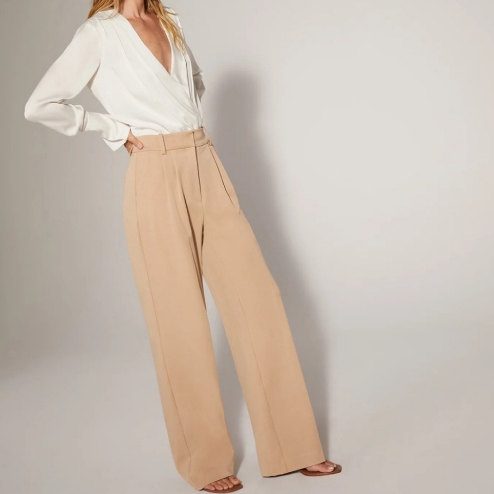 Favorite Daughter Classic Tan Wide Leg Chinos - Picture 7 of 15